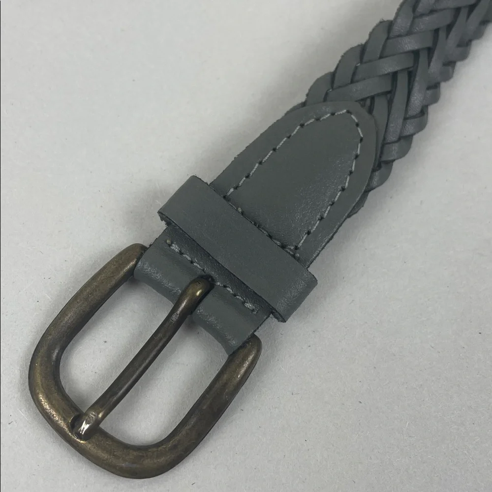 Vintage Belt Braided Leather Gray - Picture 4 of 10